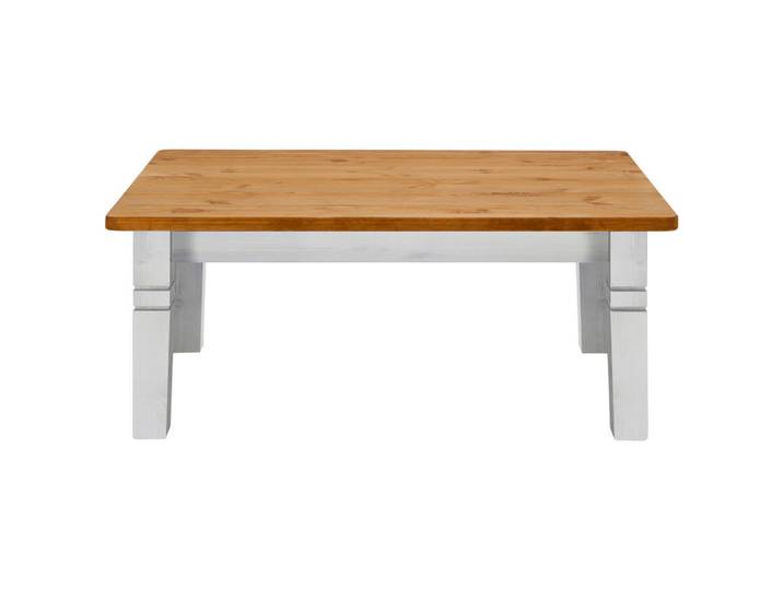 Boxxx Couchtisch, Bernstein, Weiß, Holz, Kiefer, massiv, rechteckig, eckig, 78x46x120 cm, Holzmöbel, Holztische, Couchtische Holz