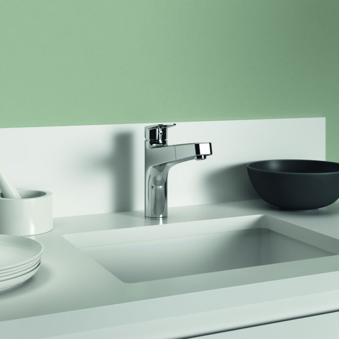 Ideal Standard Küchenarmatur BD331AA chrom, Ausladung 210mm, mit Handbrause