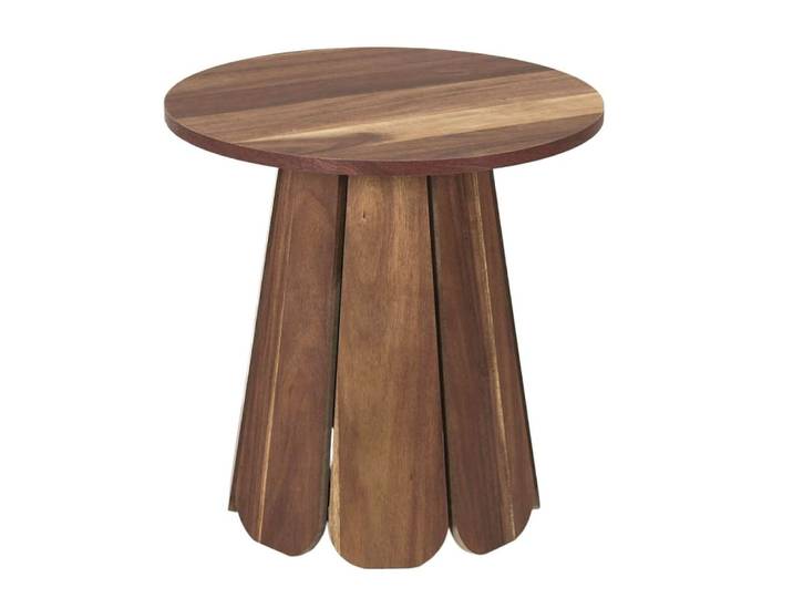 Table d'appoint en mdf aspect noyer