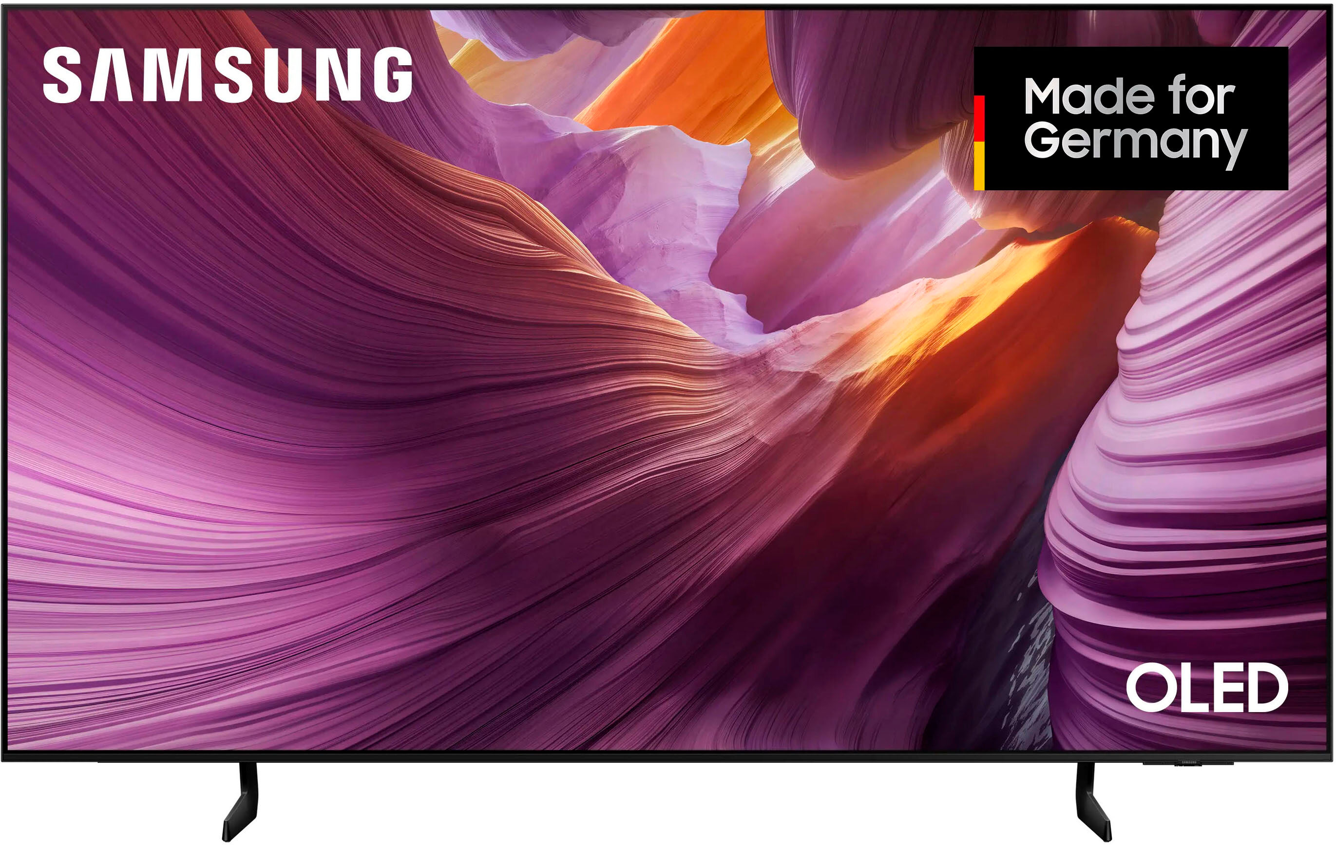 Samsung OLED-Fernseher "GQ55S85FAU OLED-Fernseher", Energieeffizienz: G, schwarz, 55 ″, Fernseher, HDR, Dolby Atmos & AI Sound, Pantone Farben, Gaming Hub, bis zu 120Hz, OLED-Fernseher