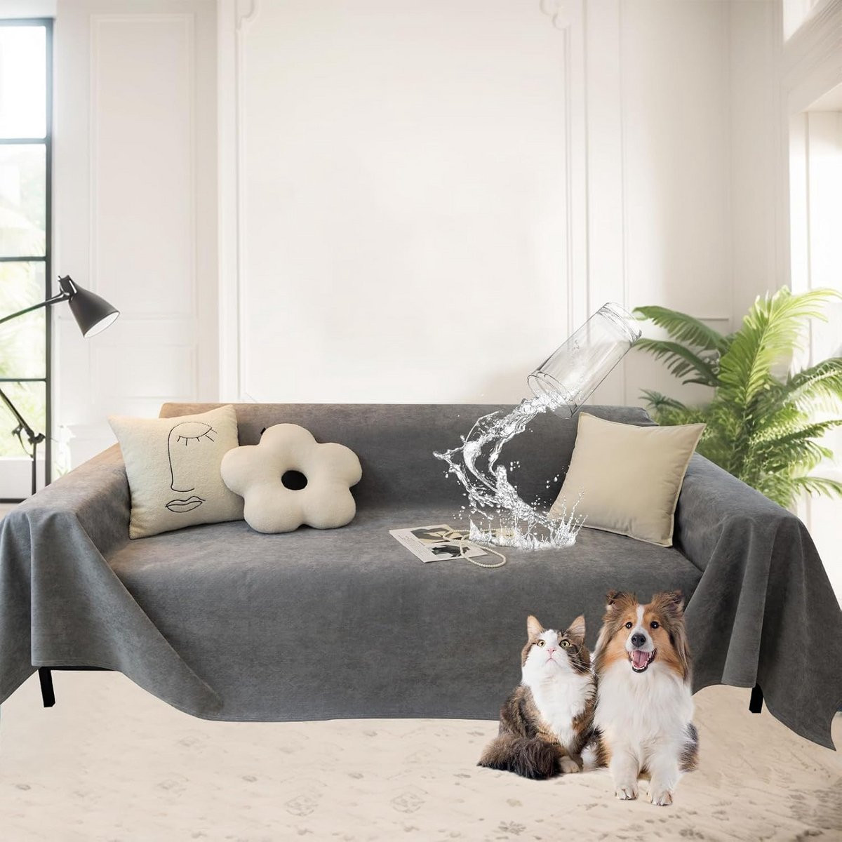 Luxe Chenille Bankhoes met Antislip en Waterdichte Bescherming voor Sectionele Banken en Loveseats
