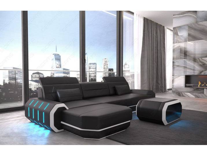 Ecksofa Roma L-Form aus Leder