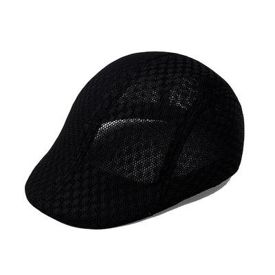 Herren Schiebermütze Schwarz Weiß Polyester Reise Strand Design Urlaub Strand Glatt Sonnenschutz
