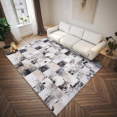 Addison Rugs Indoor/ Outdoor Laredo Faux Hide Square Patchwork Washable Area Rug