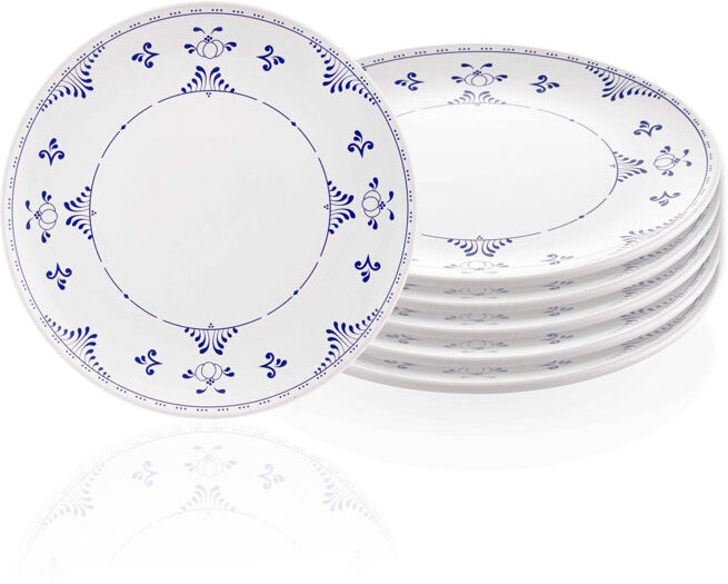 Marlow Home Co. Goodlett Side Plate White;Blue 19cm W X 1cm W