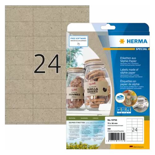 HERMA Etiketten Silphie A4 20 Blatt 70x36