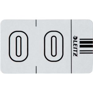 Leitz Ziffernsignale Orgacolor, 6600-00-00, Nummer 0, weiß, selbstklebend, mit Strichcode, 100 Stück