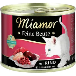 Miamor Feine Beute 185g Dose Katzennassfutter 12 x 185 Gramm Rind