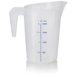WAS Germany Messbecher, Ø 16 cm, 2 ltr., mit 100 ml Skalierung, Polypropylen
