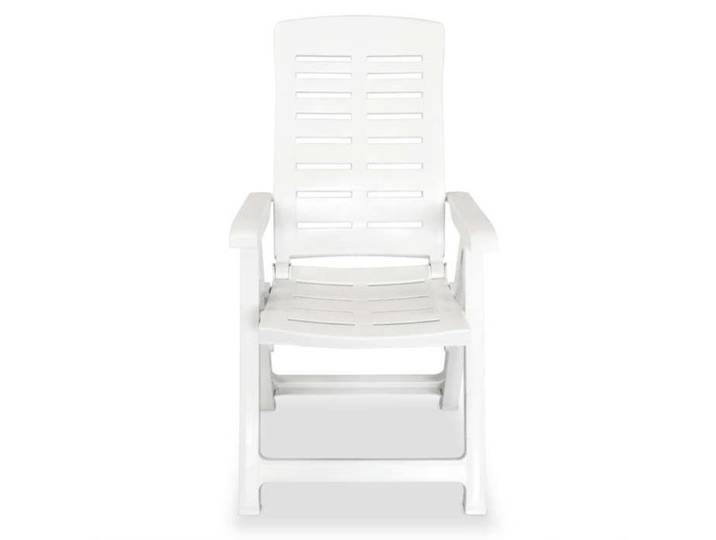 2 pcs Chaises inclinables de jardin Plastique Blanc_2 ans garantie_26756