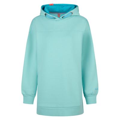Kapuzenpullover SALZHAUT "Hoodie TIEKE", Damen, Gr. L, blau (aqua), Obermaterial: 80% Baumwolle CO. 20% Polyester PES., Pullover Kapuzenpullover