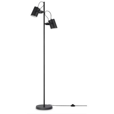 PACO HOME Stehlampe "KARL", schwarz, 2, Ø 25cm H: 162,1cm, Leuchten, mit kompatiblen Dimmer und Leuchtmittel, Stehlampe