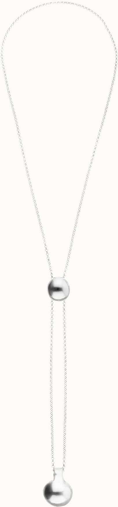 UNOde50 Collar de cadena bañada en plata de ley regulable con dos pesos Plateado U