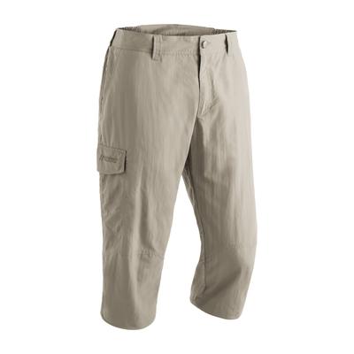 Caprihose MAIER SPORTS "Jens", Herren, Gr. 54, Normalgrößen, beige, 100% Polyamid, Hosen Caprihose, kurze Hose Herren, luftige Wanderhose, leichte Outdoorhose, Reg Fit