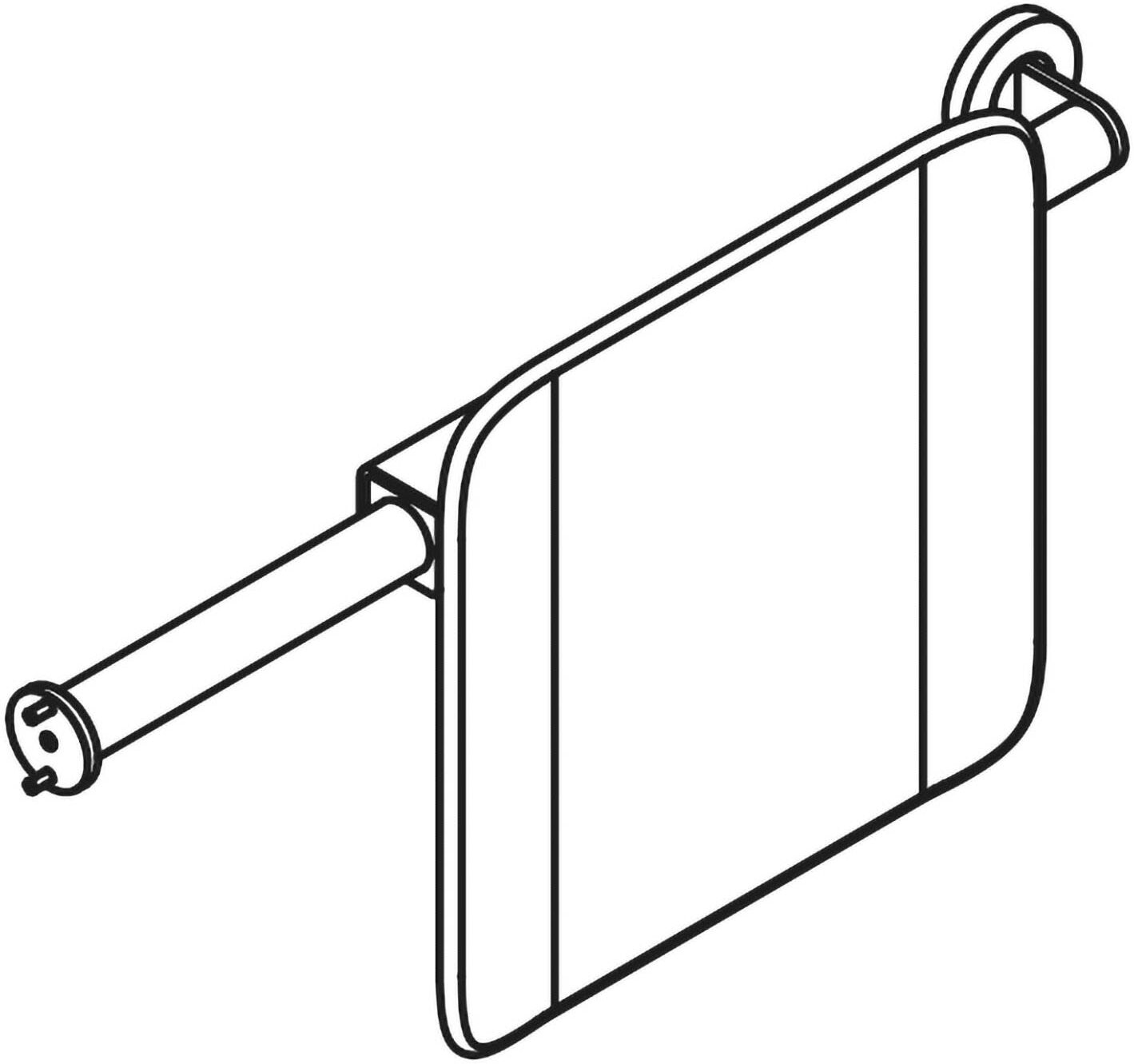 HEWI System 900 Rückenstütze Design A rechts, Achsmaß verstellbar, breit