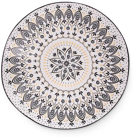 Sara Miller London Sara Miller Artisanne Noir Mandala Medium Serving Bowl