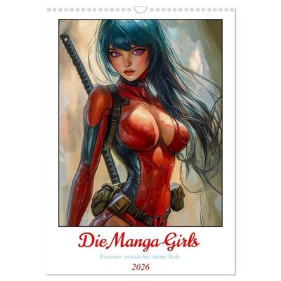 Die Manga Girls (Wandkalender 2026 DIN A3 hoch), CALVENDO Monatskalender