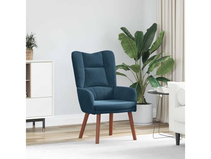 Sessel Blau 63 x 67 x 94 cm Samt Samtbezug,Kautschukholzbeine,Polyesterarmlehnen,minimalistisches Design,Wohnzimmer