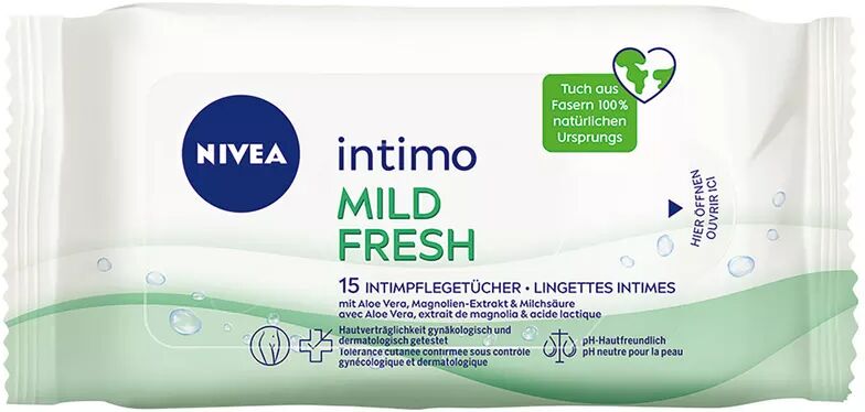 Nivea - Intimo Mild Fresh Tücher, 15 Stück