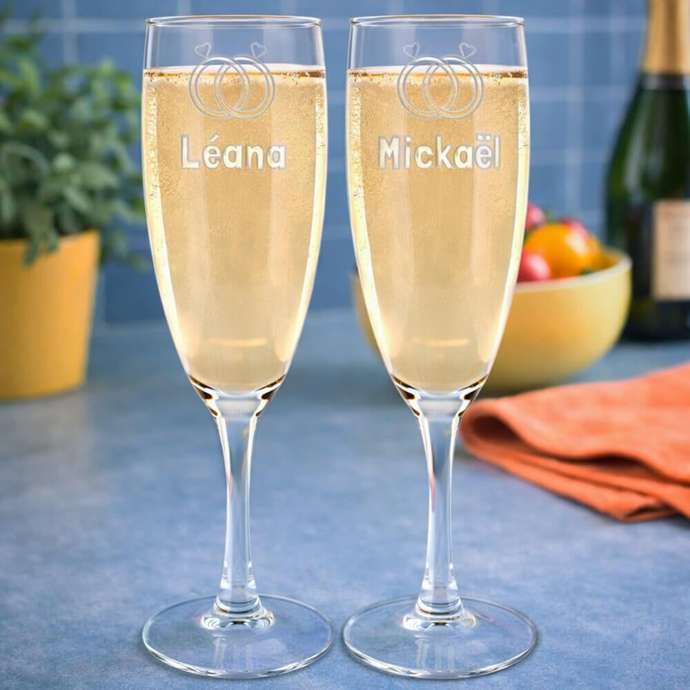 Ocadeau Flûtes à Champagne Duo Alliance