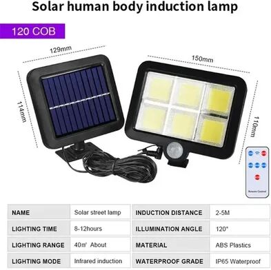 Multicon Wholesale Hub Solar Powered Motion Garden Lights, Waterproof Solar Lamp With Intelligent Modes 120cob With Rc