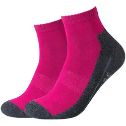 2er Pack camano Pro Tex Quarter Funktionssocken 0042 - fuchsia 35-38