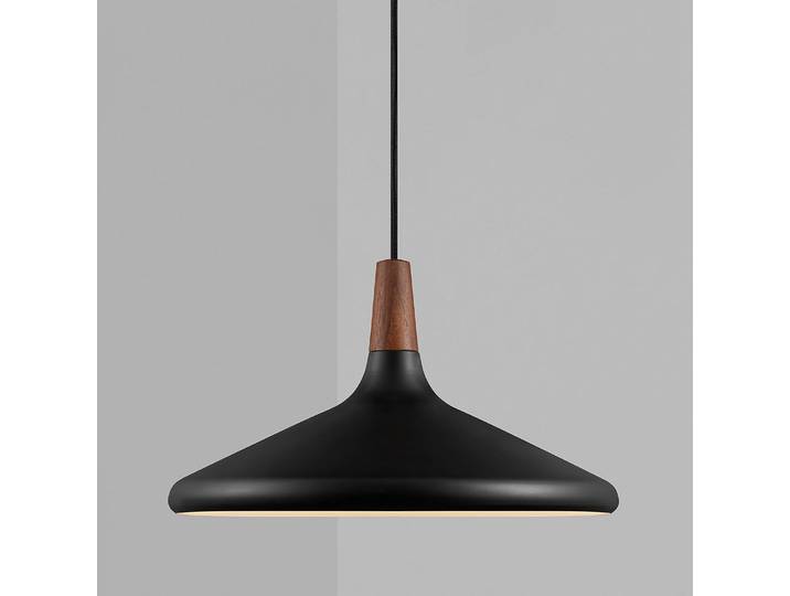 Pendelleuchte Nori II Ø 39cm Schwarz/Schwarz Stahl, lackiert FSC Walnussholz E27