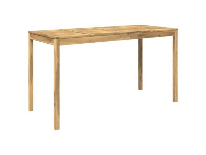 Roanoer Gartenbar-Tisch Weiß 196x80,5x105 cm Stehtisch Akazienholz Robuster Bar- und Esstisch aus Echtholz für Terrasse, Balkon oder Gartenlaube mit eleganter weißer Farbgebung.