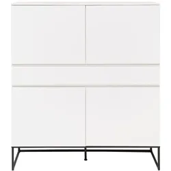 Wohnconcept Highboard Saposa Lack Weiß