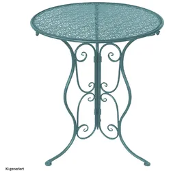 HTI-Living, Gartentisch + Balkontisch, Gartentisch Lani Blau (55 x 70 cm)