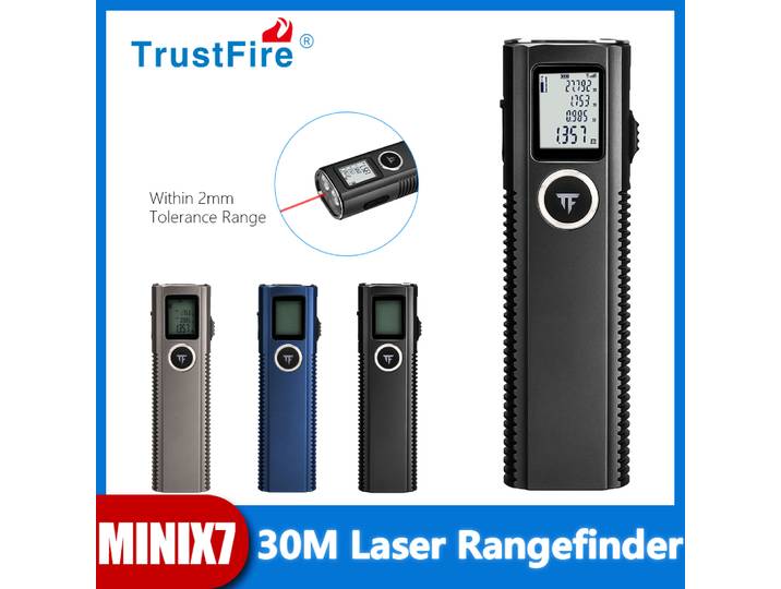 Trustfire 750LM EDC lampe de poche UV LED lampe de travail avec télémètre Laser lanterne de poche batterie externe Camping en plein air d'urgence