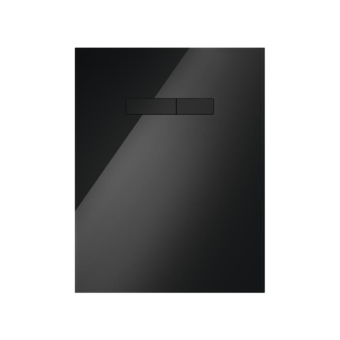 TECElux Betätigungsplatte 9650005 Glas schwarz, Tasten schwarz, manuelle Betätigung
