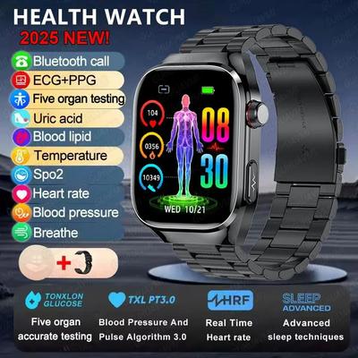 Inspire Select 2.04 Inches AMOLED Military Grade Smart Watch With Bluetooth Call & IP68 Waterproof black Steel