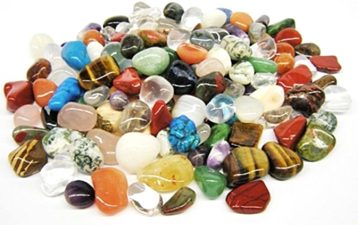 Kleurrijk mengsel van echte edelstenen voor binnen decoratie - 1 kg - Gemengd