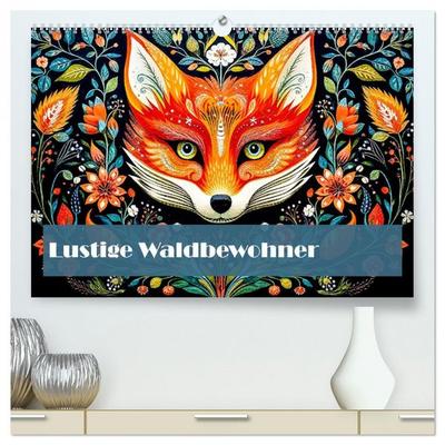 Lustige Waldtiere (hochwertiger Premium Wandkalender 2026 DIN A2 quer), Kunstdruck in Hochglanz