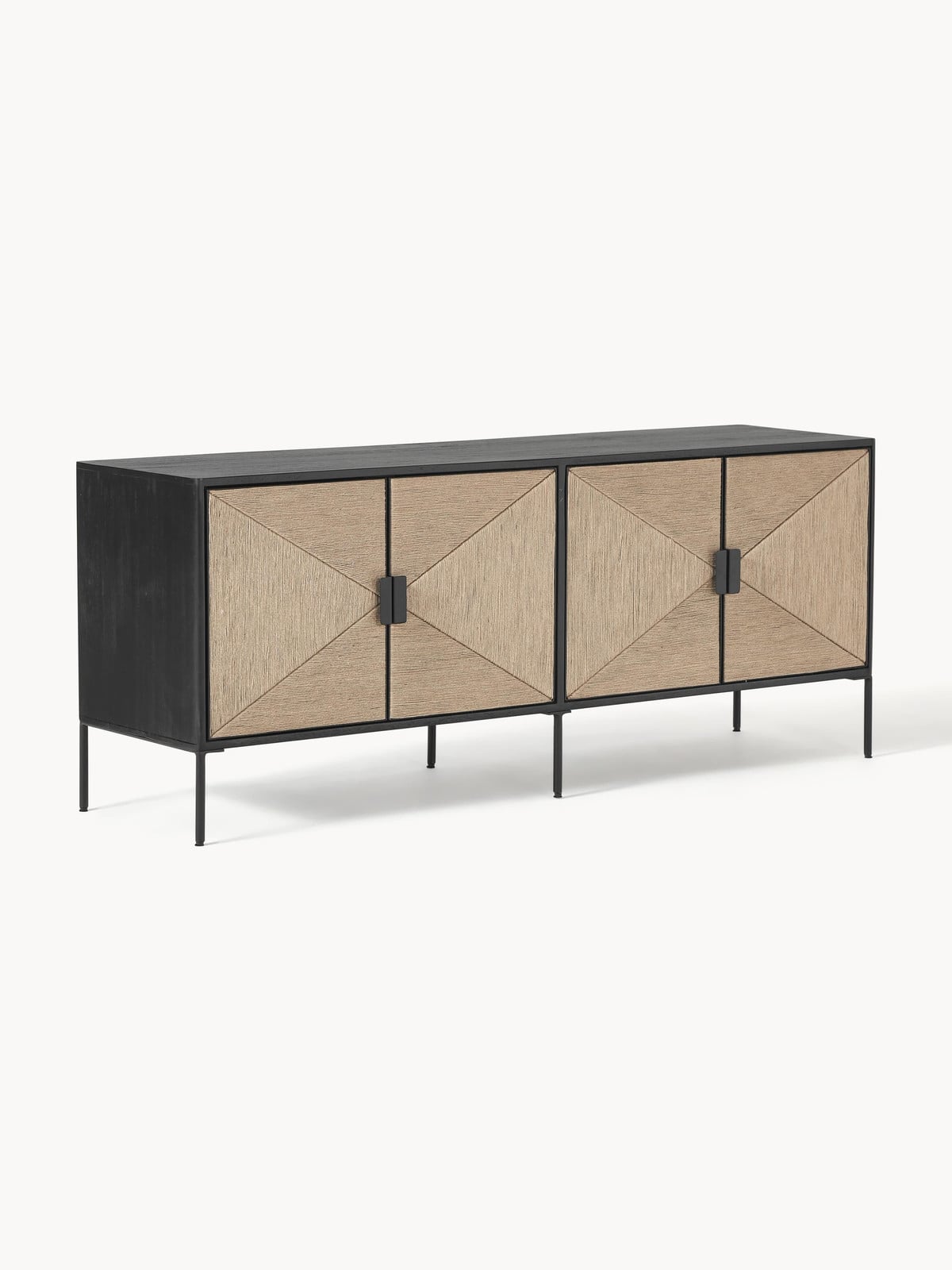 Westwing Collection Tv-meubel June van mangohout B/D/H: 150 x 61 x 61 cm