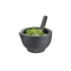 Gefu Mörser  GRINO , grau , Porzellan , Maße (cm): B: 13,7 H: 8,5