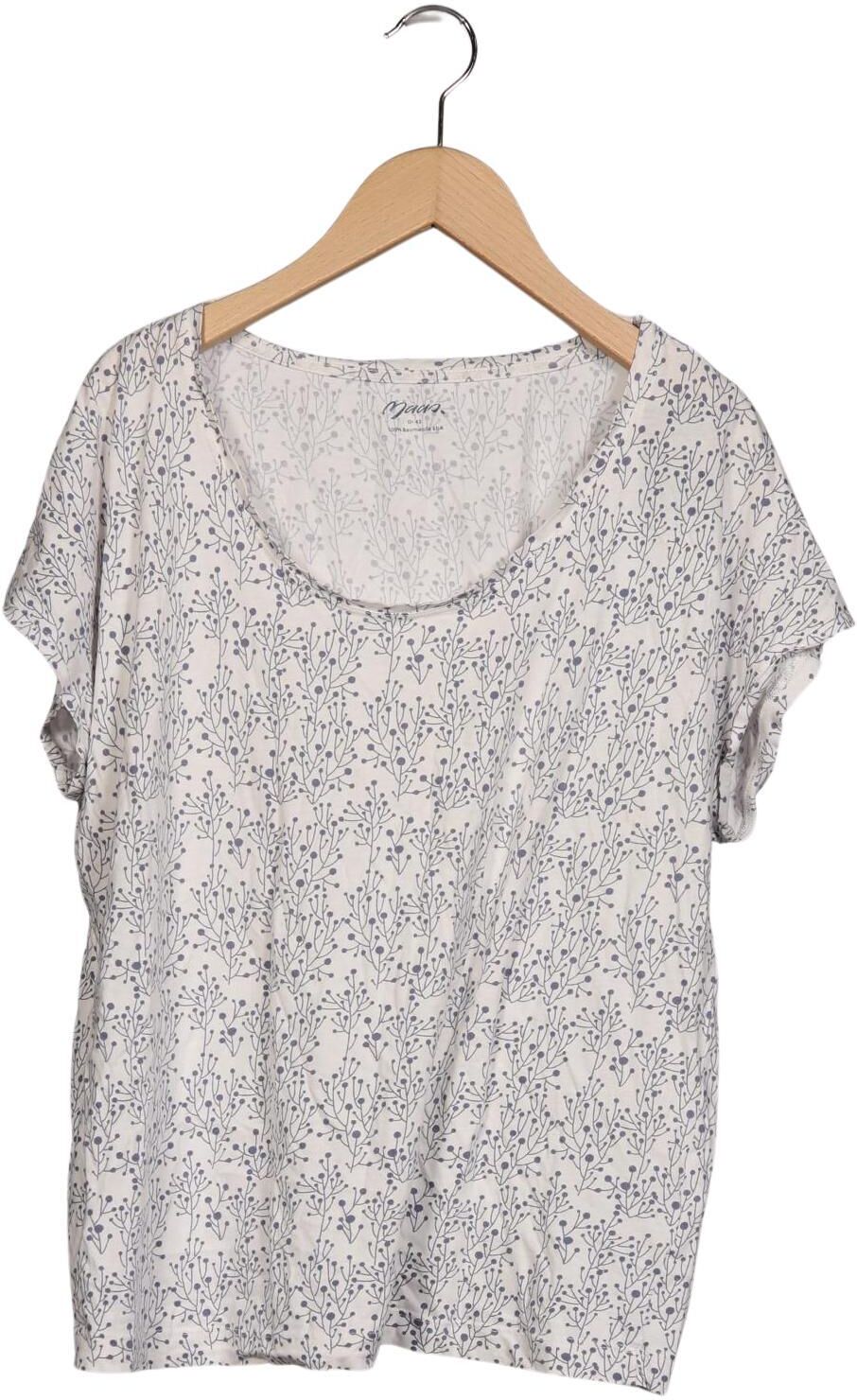 Maas Damen T-Shirt, Cremeweiß, Gr. EU 42, Baumwolle - Second Hand