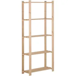 Helloshop26 - 5-stufiges Aufbewahrungsregal 170 cm Kiefernholz massiv 02_0000660