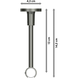 GARDINENSTANGE Sonette Luino 100 cm, 1-läufig, 20 mm Ø Edelstahl-Optik