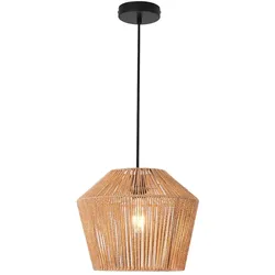 Helloshop26 - Kronleuchter-Pendelleuchte 158 x 33 cm schwarz und beige
