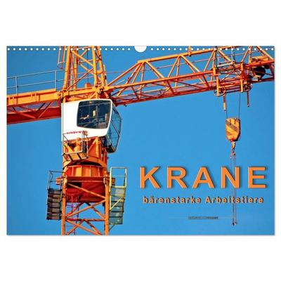 Krane - bärenstarke Arbeitstiere (Wandkalender 2027 DIN A3 quer), CALVENDO Monatskalender