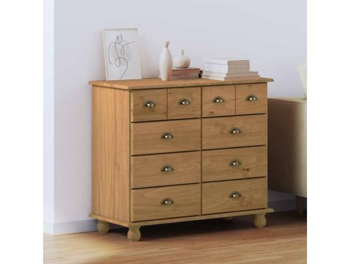 KFPOERTFGD Schubladenkommode, Kommode mit 8 Schubladen aus Kiefernholz Stauraum für Wohnzimmer, Minimalistisches Design, Robuste Holzverarbeitung