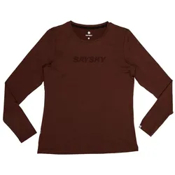 Saysky Damen Logo Pace Long Sleeve schwarz