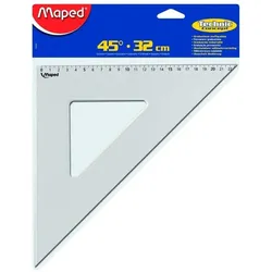 Maped, Lineal, Zeichendreieck Technic 45 Grad, Kathetenl„nge: 320 mm (32 cm, Kunststoff)