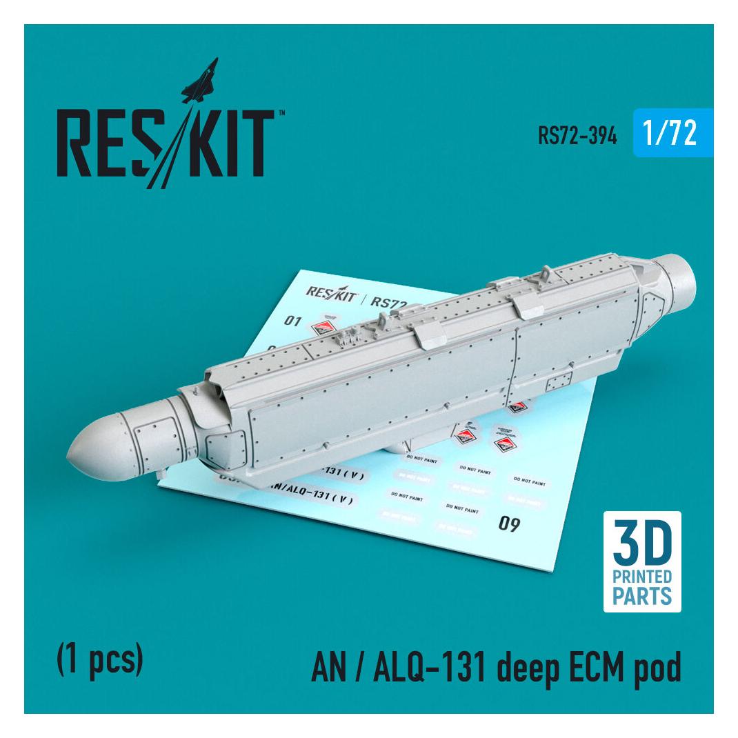 ResKit AN / ALQ-131 deep ECM pod (3D Printed) (A-7, A-10, F-4, F-16, F-111, C-130) (RS72-0394)
