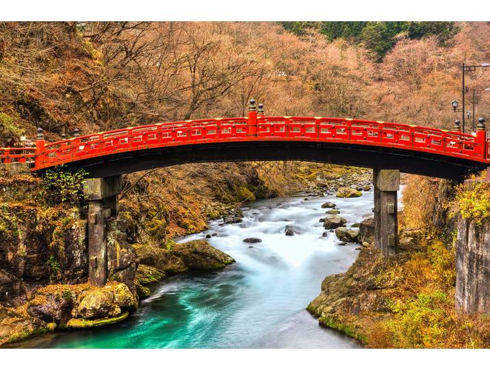 Fototapete PAPERMOON Nikko Sacred Shinkyo Bridge , bunt, B:2,5m L:1,86m, Vlies, Tapeten, Fototapete