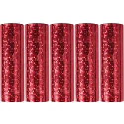 5 Glitzer Luftschlangen rot