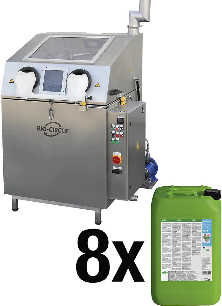 Teilewaschmaschine Turbo 800 Set, mit 8 x 20 l BIO-CIRCLE L EVO, aus Edelstahl Bio-Circle