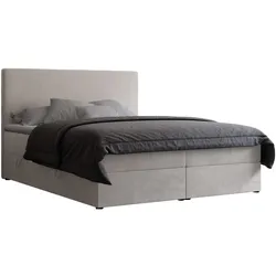 BOXBETT GIULIA 180/200 cm mit Matratze und Topper, Creme